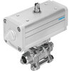 Ball valve Series: VZBA Stainless steel Pneumatic operated Double acting Butt weld EN 12627 PN63